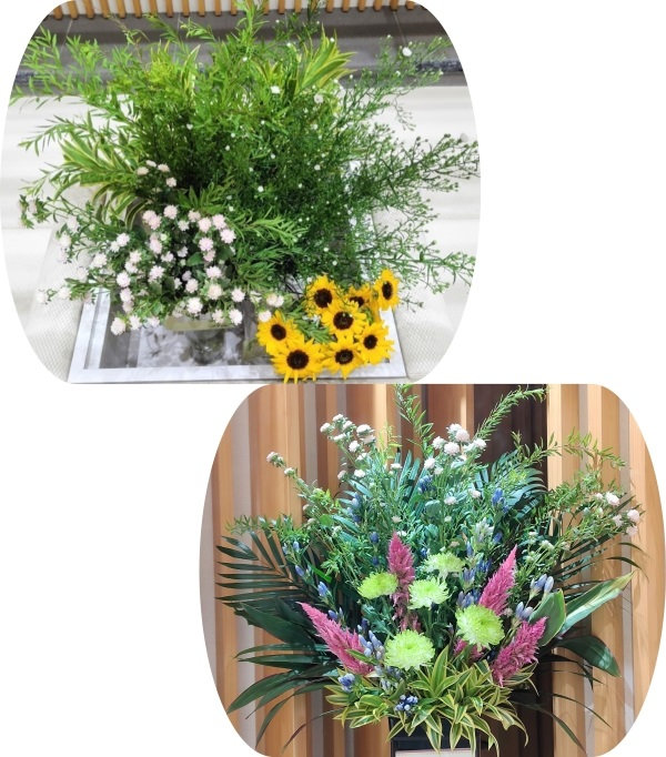 長野県産ユキヤナギなど5種類の切り花等とフラワーアレンジメント
