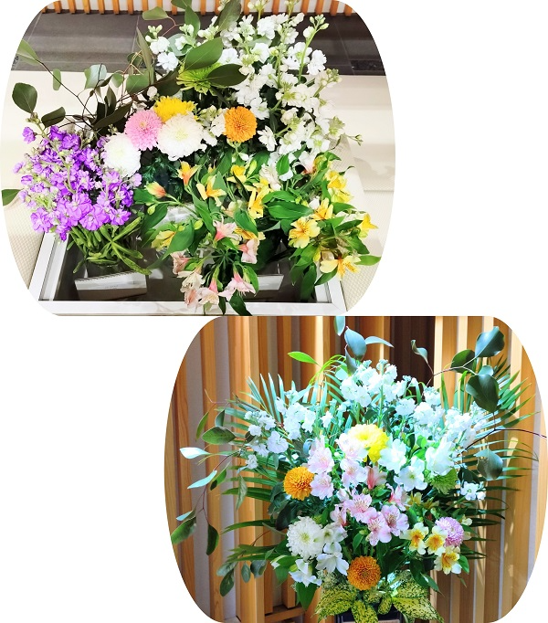 千葉県産ストックなど5種類の切り花等とフラワーアレンジメント