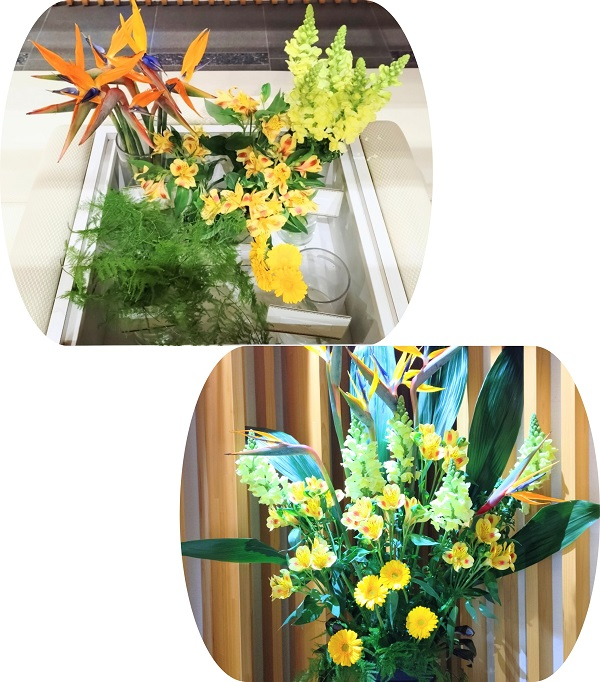 千葉県産キンギョソウなど5種類の切り花等とフラワーアレンジメント