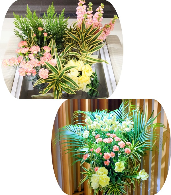 山形県産ストックなど5種類の切り花等とフラワーアレンジメント