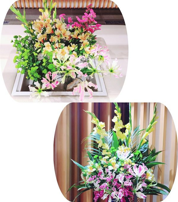 千葉県産カーネーションなど5種類の切り花等とフラワーアレンジメント