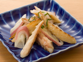 アジの干物のみょうがしそ和え