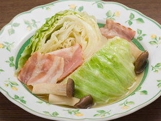  キャベツとベーコンのスープ煮