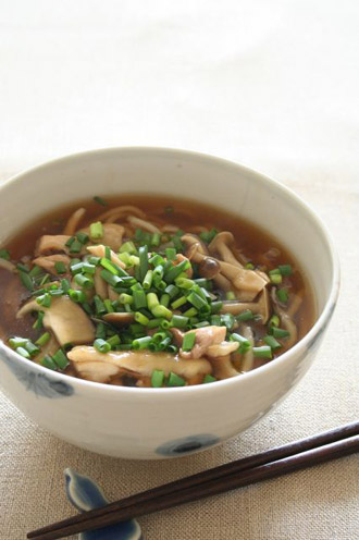 鶏肉きのこのあんかけ麺