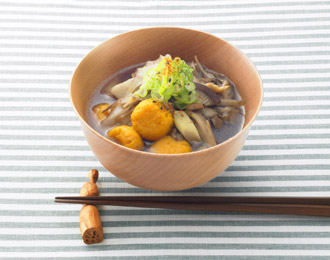 「米粉」のかぼちゃ団子汁