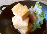 米粉衣の揚げだし高野豆腐