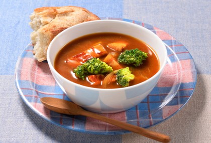 ベーコンとブロッコリーのスープカレー