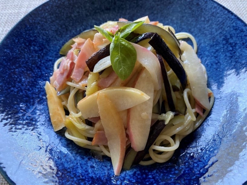 桃パスタ~山梨のめぐみ