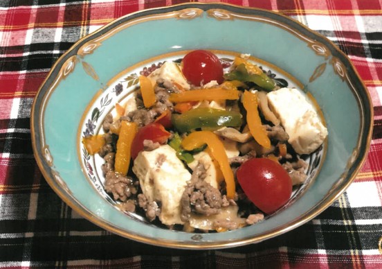 カラフル野菜の麻婆豆腐
