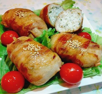 風邪予防に 子どもも大好き新生姜の肉巻きおにぎり