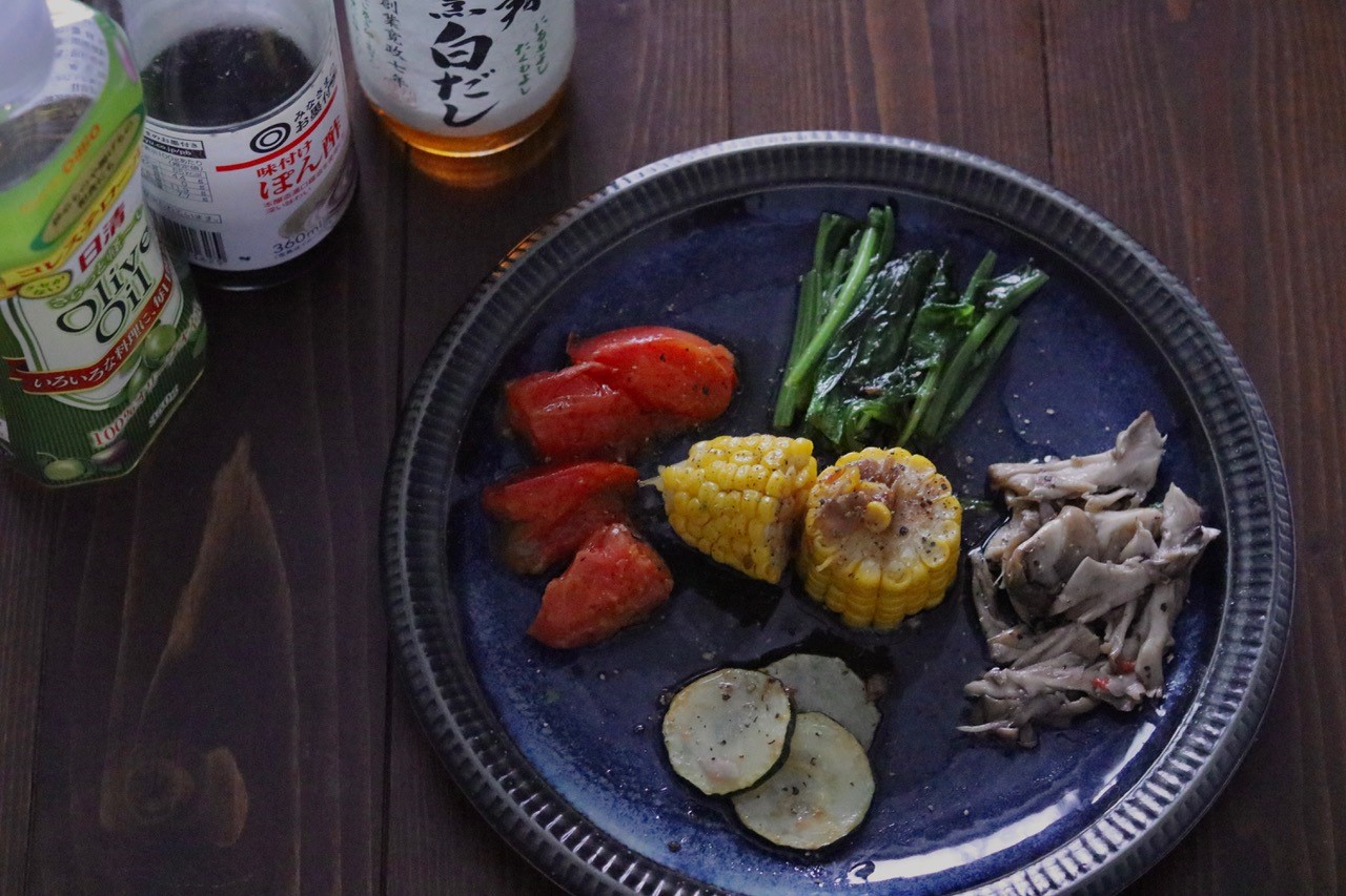 五感で楽しむ!三つの調味料で夏野菜の揚げ浸し風