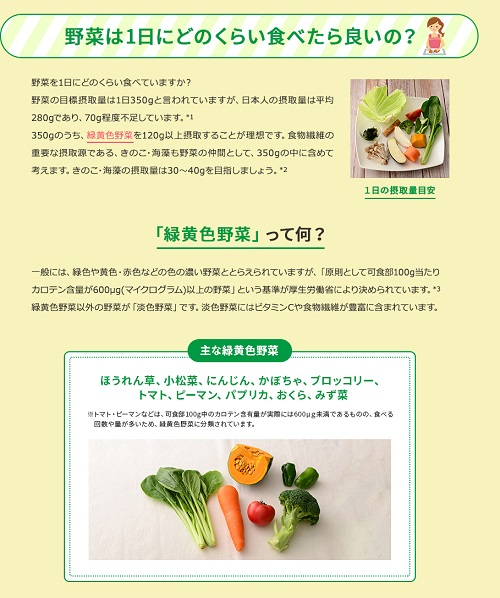 情報部分（野菜）