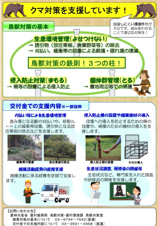 クマ対策の基本と支援について