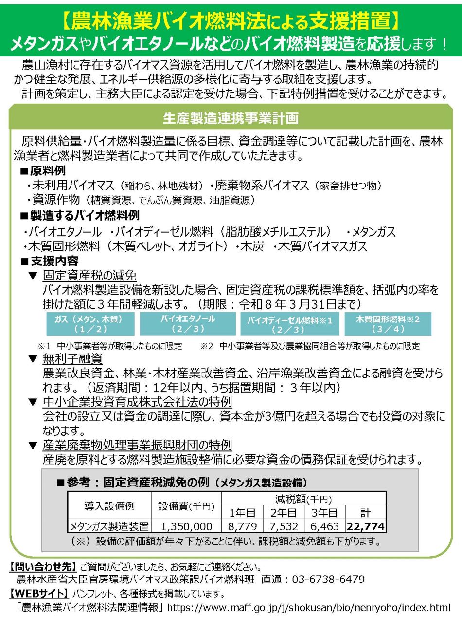 生産製造連携事業計画リーフレット（令和６年４月）