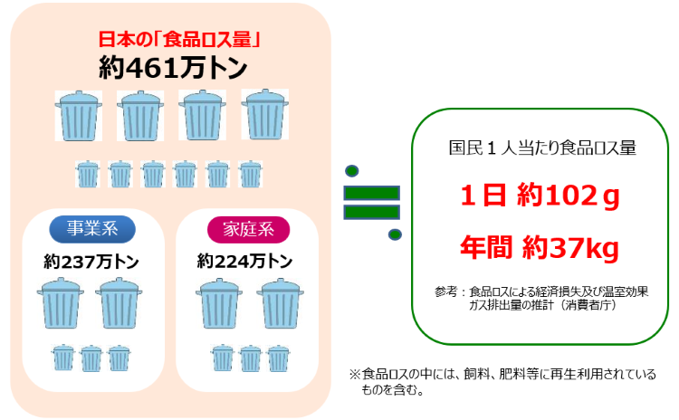 2024年度食ロス量及び1人あたり食ロス量