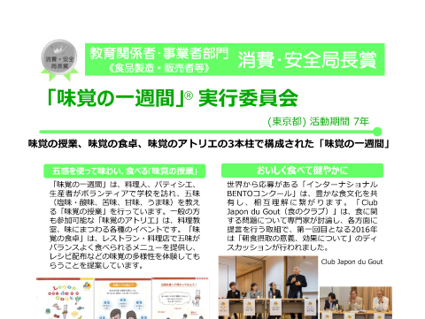 「味覚の一週間」実行委員会