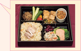 昼食に提供されたアスリート弁当