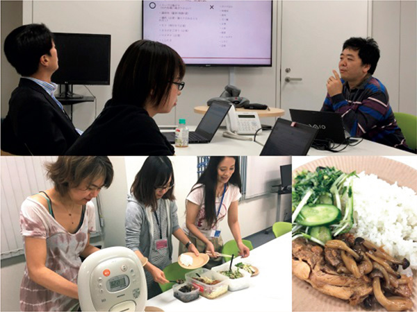 普段は、隔週にオフィスでまかないランチとミニプレゼン会を開催