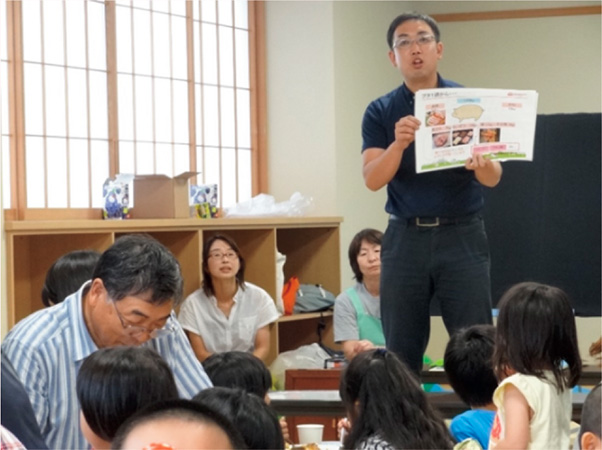 生産者の話「命をいただく」を聴く