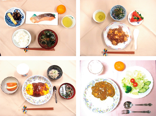 ごはんをベースに中食を組み合わせた日本型食生活の例