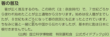 箸の普及