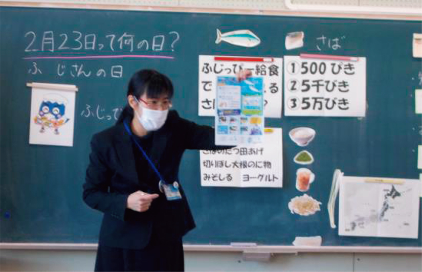 栄養教諭による指導の様子