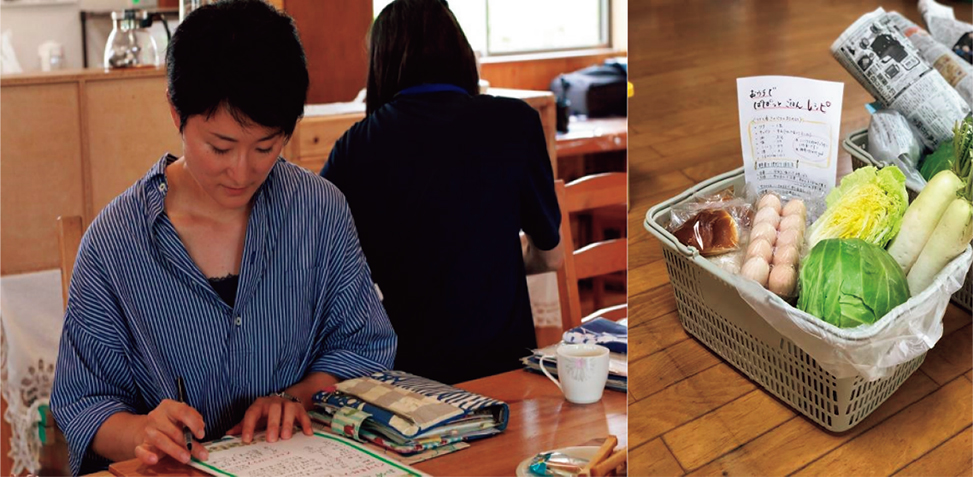簡単レシピとともに届けられる食材の一例