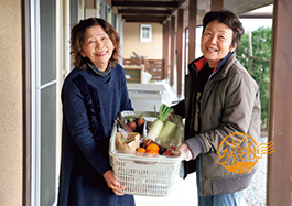 食材配達の様子