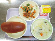 収穫したさつまいもを使った白菜のクリーム煮