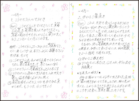 学生が作成したレシピ