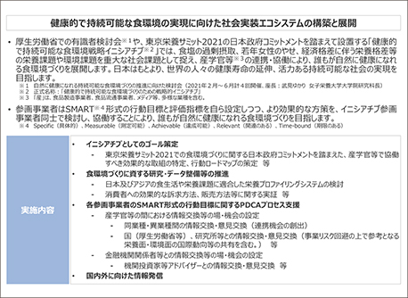 「健康的で持続可能な食環境戦略イニシアチブ」の概要