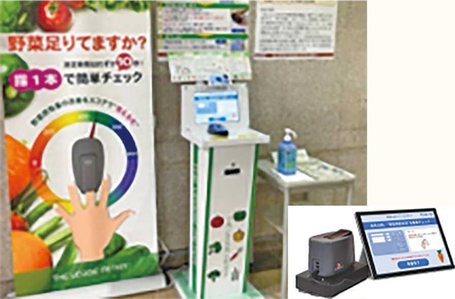 野菜摂取状況が把握できる測定機器