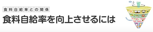 食料自給率との関係：食料自給率を向上させるには