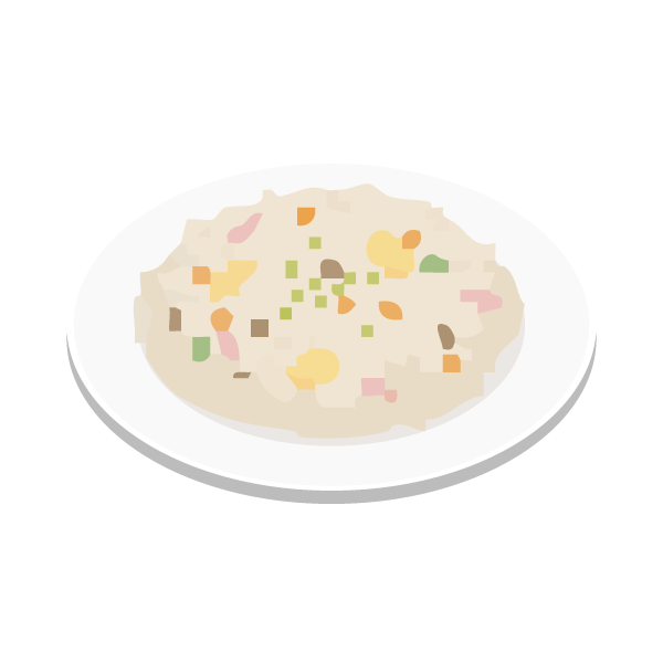 チャーハン　2つ（副菜1つ、主菜2つ）