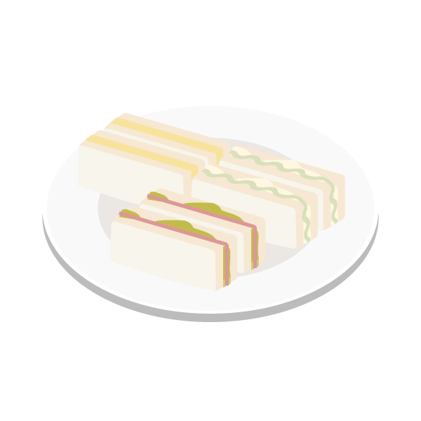 ミックスサンドイッチ　1つ（副菜1つ、主菜1つ、牛乳・乳製品1つ）