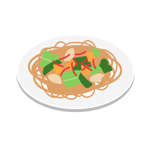 焼きそば　1つ（副菜2つ、主菜1つ）