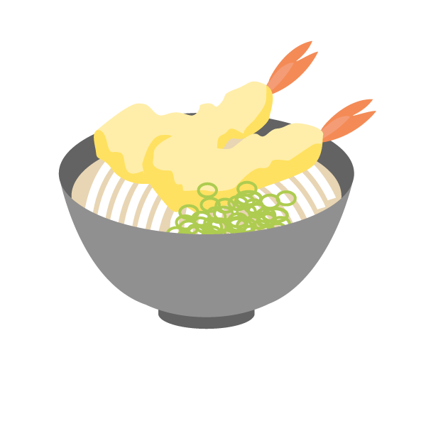 天ぷらうどん　2つ（主菜1つ）