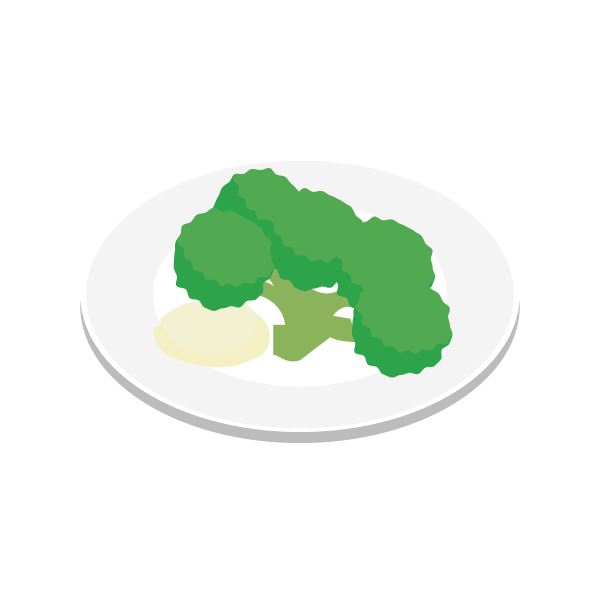 茹でブロッコリー　1つ