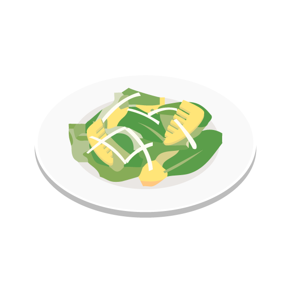 ほうれん草の中華風炒めもの　2つ