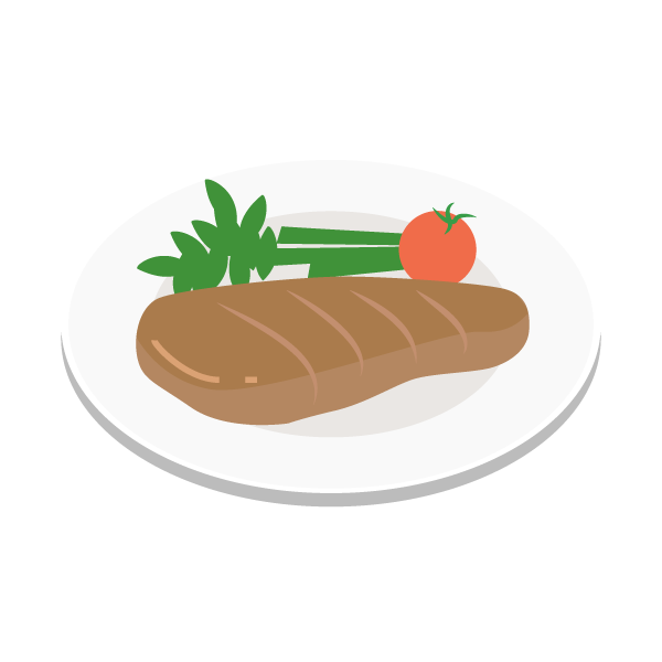 ビーフステーキ　5つ