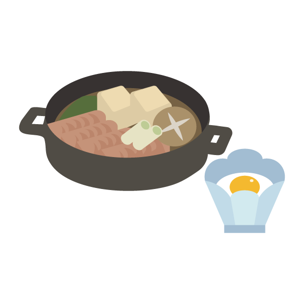 すき焼き　4つ（副菜2つ）