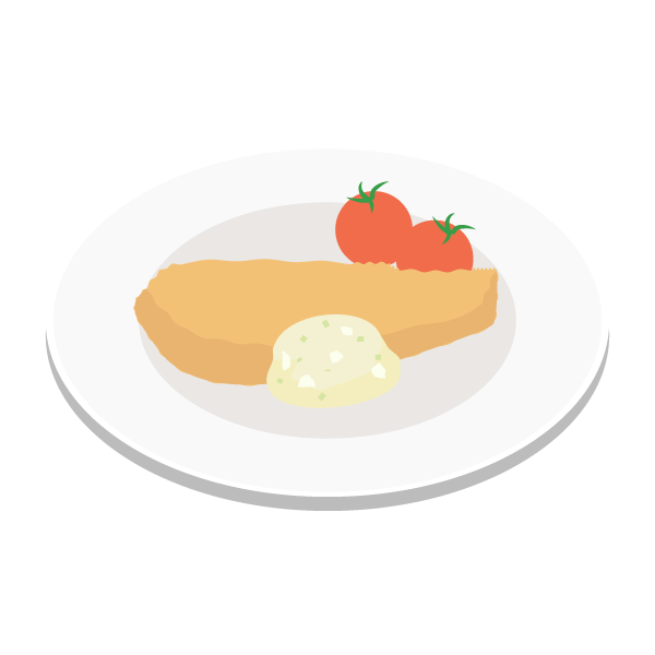 魚のフライ　2つ