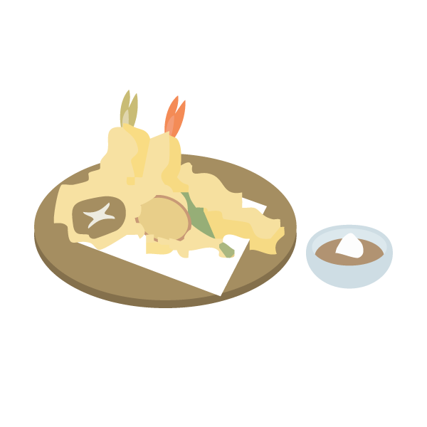 天ぷら（盛り合わせ）　2つ（副菜1つ）