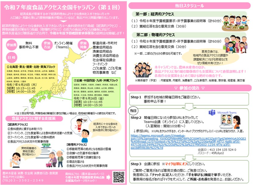 令和7年度食品アクセス全国キャラバン(第1回)