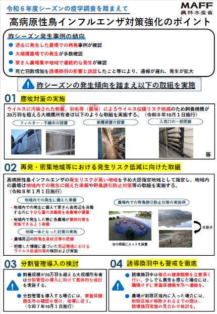 鳥インフルエンザ対策のポイント2