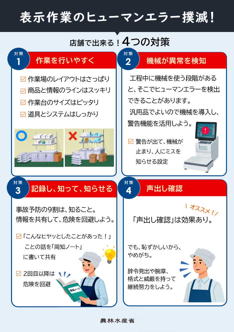 表示作業のヒューマンエラー撲滅