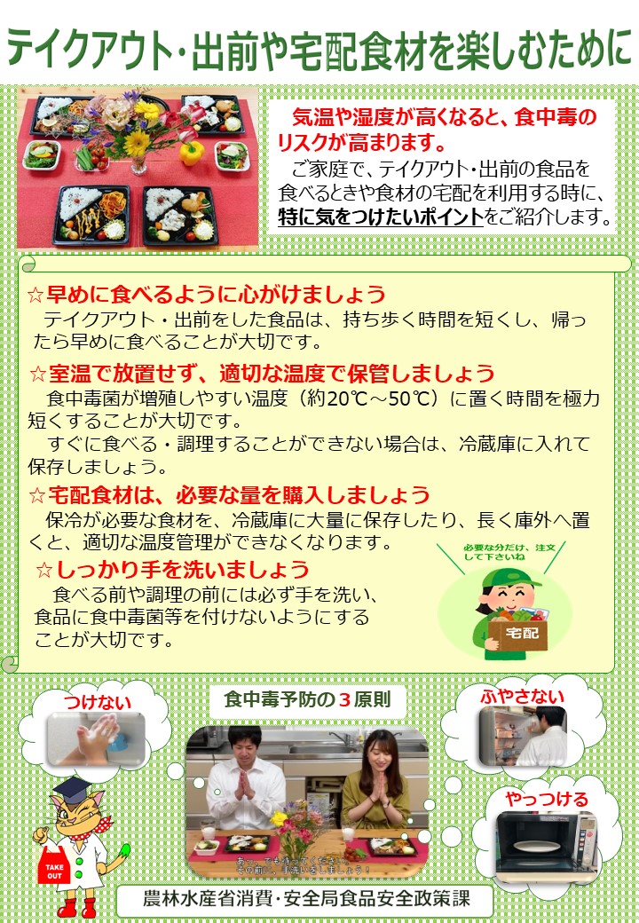 テイクアウト・出前や宅配食材を楽しむために