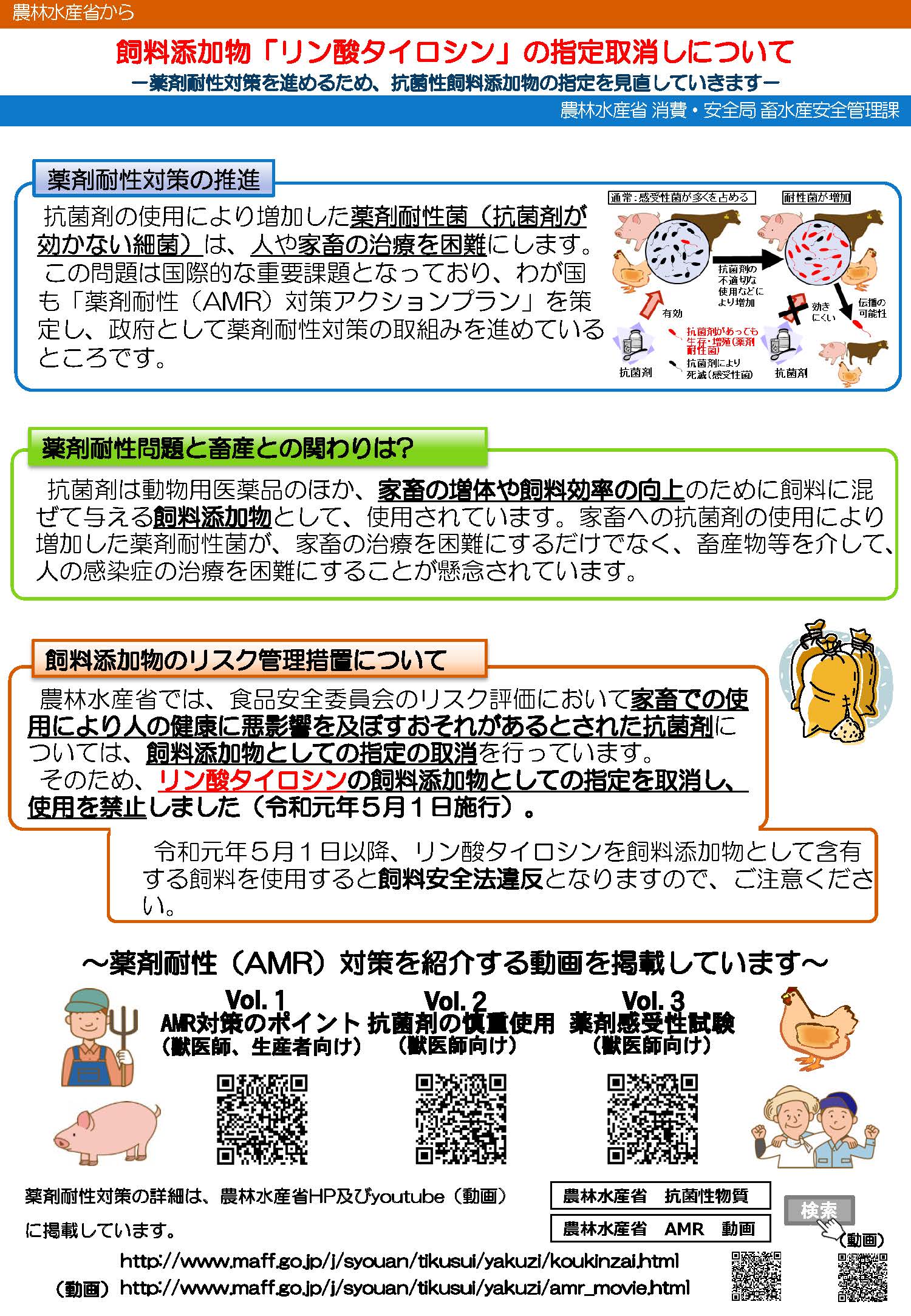 リン酸タイロシン指定取消しリーフレット