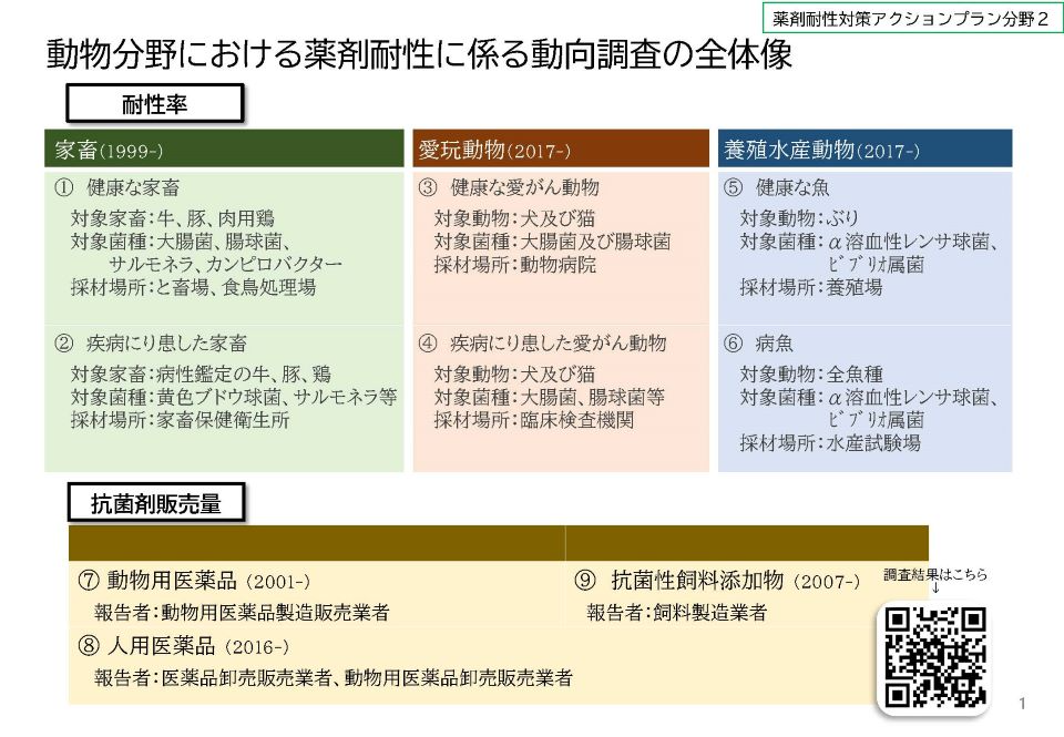 動物分野における薬剤耐性に係る動向調査の全体像