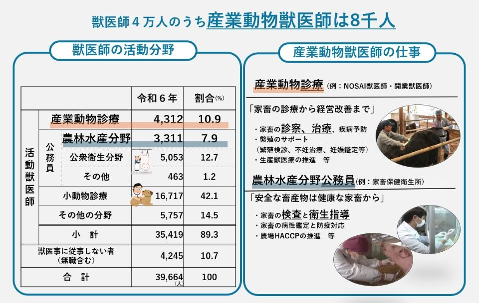 獣医師の活動分野
